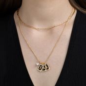 Midnight Initials Necklace With 0.30ct Diamond [18K Gold Vermeil]