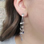 Moonlit Waterfall Earrings [18K White Gold]