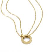 Anna Double Layer Crystal Necklace [18K Gold Vermeil]
