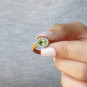 Springy Peridot Ring [18K Gold]