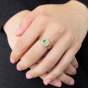 Springy Peridot Ring [18K Gold]