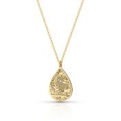 Cherished Spot Engraved Map Necklace [18K Gold Vermeil]