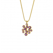 Pink Tourmaline Cluster Necklace [18K Gold]