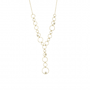 Rounds and Rings Vertical Necklace [18K Gold]