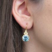Triskele Blue Topaz Earrings [18K Gold]