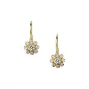 Diamond Flower Earrings [18K Gold]