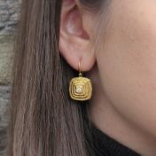 Four Corners Gold Earrings [18K Gold]