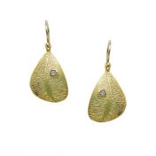 Dew Drop Leaf Earrings [18K Gold]