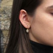 Summer Loch Black Rhodium Pave Earrings [18K Gold]