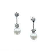 Stardust Pearl Earrings [18K White Gold] 