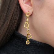 Gold Triangle Earrings [18K Gold] 