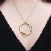 Golden Circle with a Diamond Necklace [14K Gold]