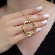 Golden Circle with a Diamond Necklace [14K Gold]
