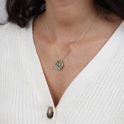 Green Tourmaline Circle Necklace [18K Gold]