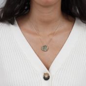 Green Tourmaline Circle Necklace [18K Gold]