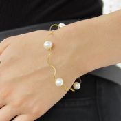 Ribbons and Pearls Bracelet [18K Gold]