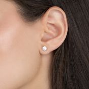 Round Diamond Stud Earrings - 0.96 ct [14 Karat Gold]