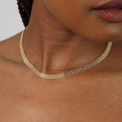 Herringbone Necklace [18K Gold Vermeil]