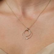 Spheres of Love Diamond Necklace [18K Gold Vermeil]
