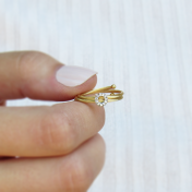 Springy Diamond Ring [18K Gold]