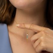 Talisa Stars Birthstone Necklace With 0.10ct Diamond [14 Karat Gold]