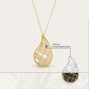 Threads Of Life Map Necklace [14 Karat Gold]