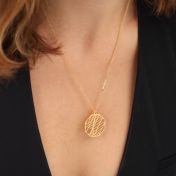 Tied Together Map Necklace with Sideways Cross [18K Gold Vermeil]