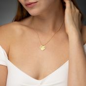 Ties of Heart Engraved Map Necklace [18K Gold Vermeil]