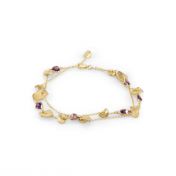 Tranquil Pebbles Rhodolite Bracelet [18K Gold]