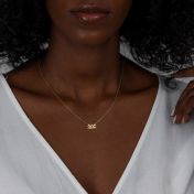 Aquarius Necklace - Zodiac Sign Necklace with Diamonds [18K Gold Vermeil]