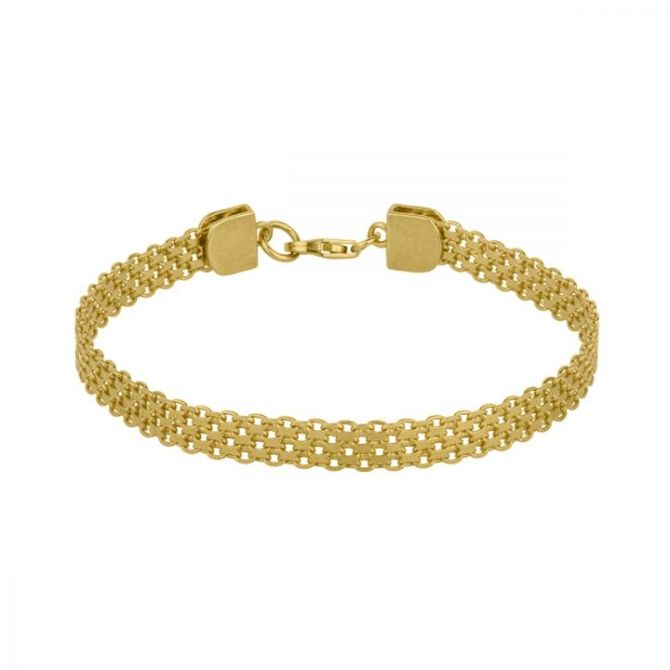 Herringbone Bracelet - 18K Gold Vermeil