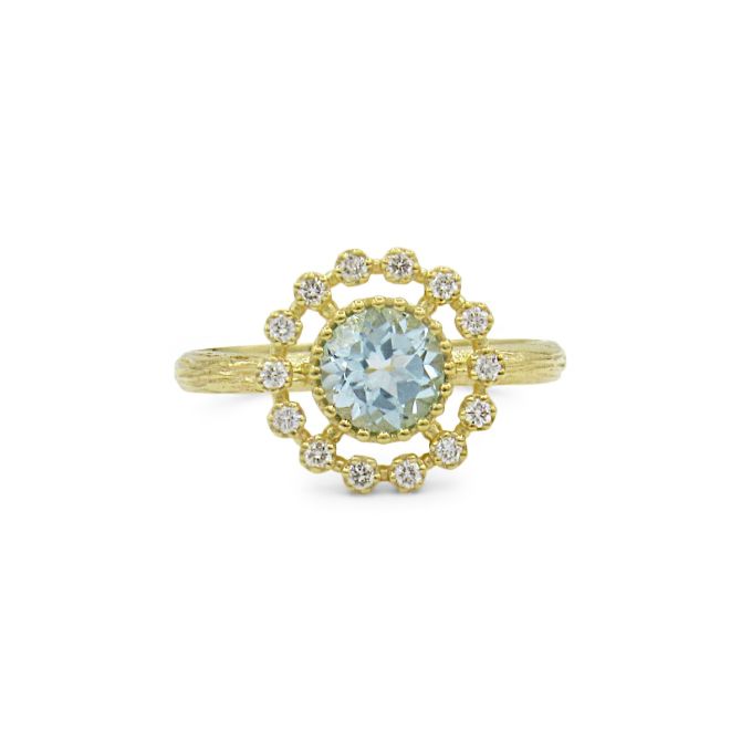 Forget Me Not Blue Topaz Ring [18K Gold]