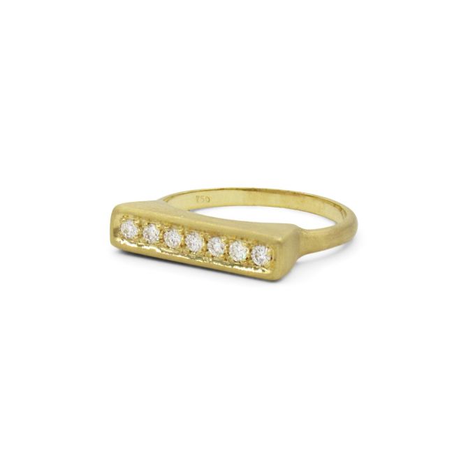 Gold Bar Ring [18K Gold]