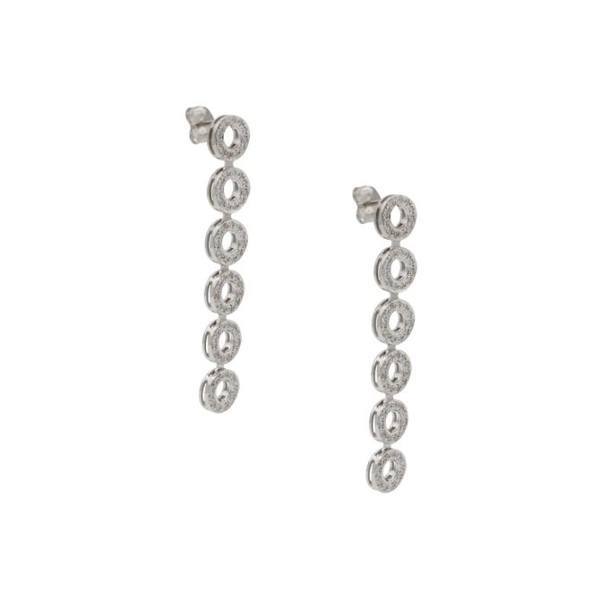 Regal Raindrop Earrings [18K White Gold]