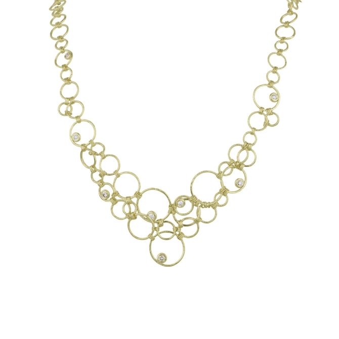 Rounds and Rings Necklace [18K Gold]