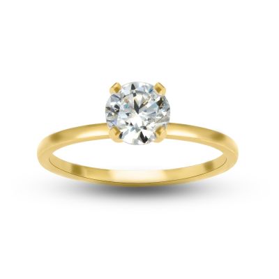 Helena Engagement Ring - Round Brilliant [14 Karat Yellow Gold]