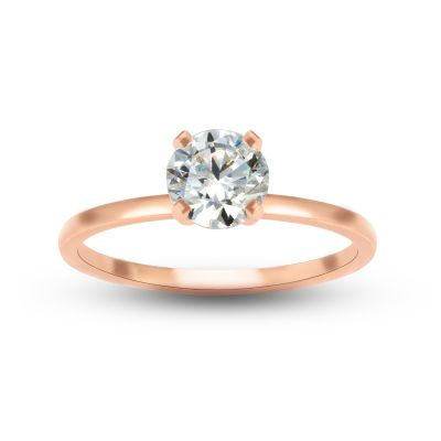 Helena Engagement Ring - Round Brilliant [14 Karat Rose Gold]