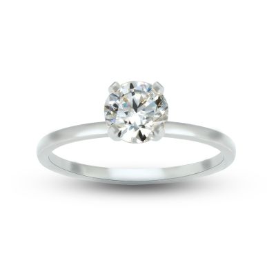 Helena Engagement Ring - Round Brilliant [14 Karat White Gold]