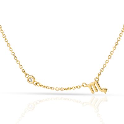 Helena Diamond Zodiac Necklace [14 Karat Gold]