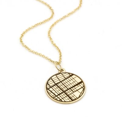 Precious Spot Map Necklace [14 Karat Gold]