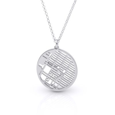 Talisa Map Necklace [14 Karat White Gold]