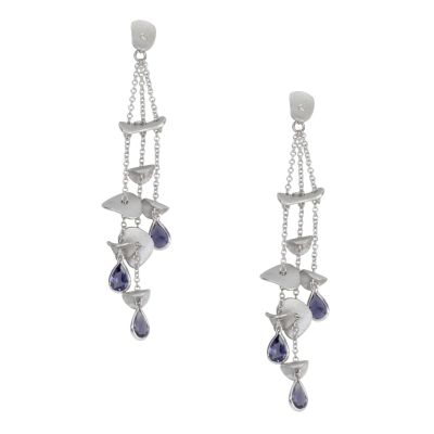 Moonlit Waterfall Earrings [18K White Gold]