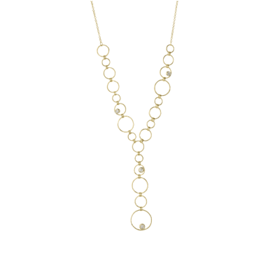 Rounds and Rings Vertical Necklace [18K Gold]