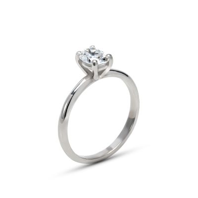 Helena Engagement Ring - Oval Cut [14 Karat White Gold]