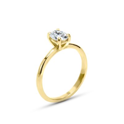 Helena Engagement Ring - Oval Cut [14 Karat Yellow Gold]