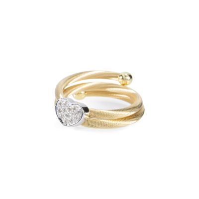 Springy Heart Diamond Ring [18K Gold]