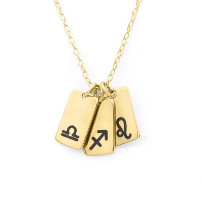 Mirella Zodiac Charm Necklace [14 Karat Gold] 