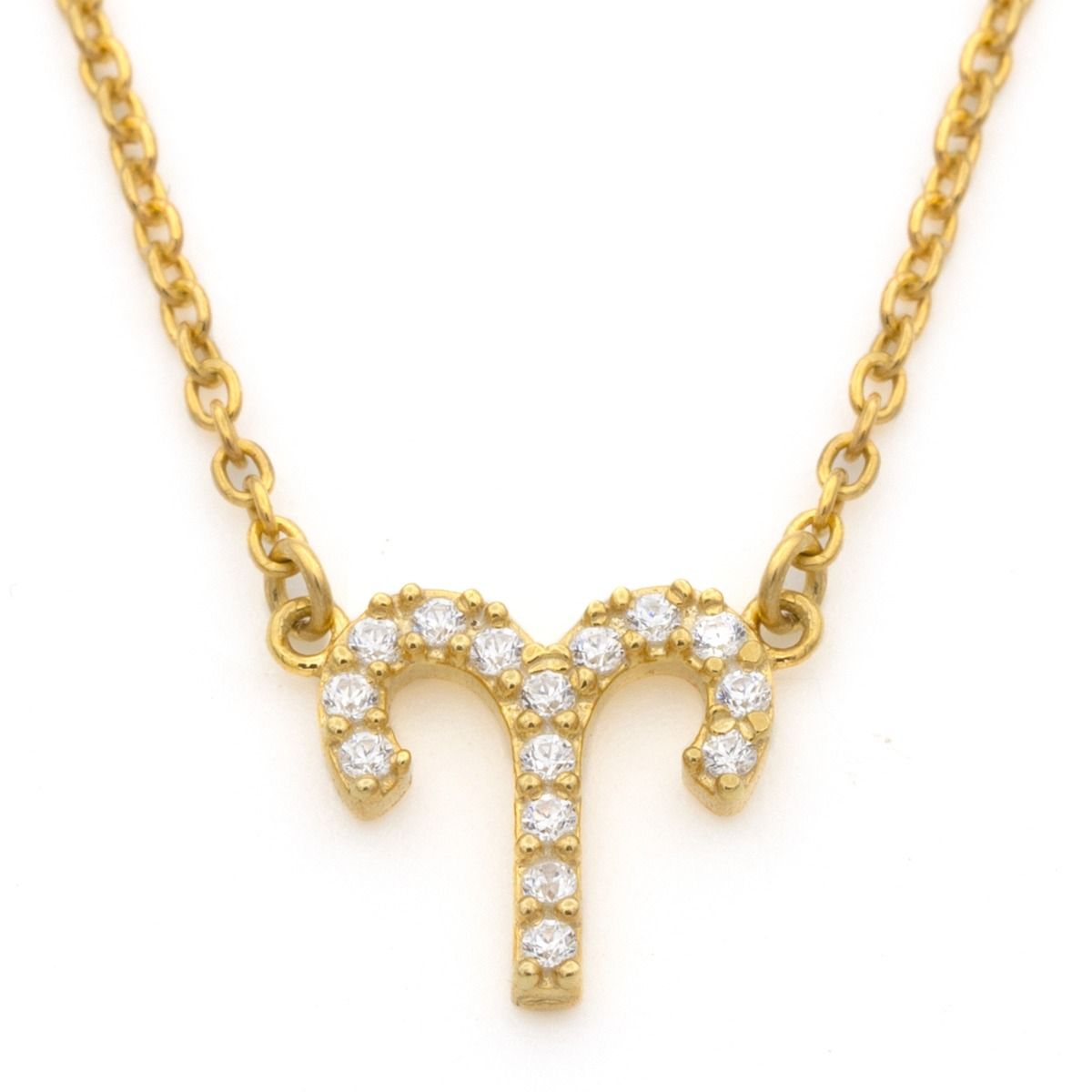 Aries Necklace - Zodiac Sign Necklace with Diamonds [18K Gold Vermeil]