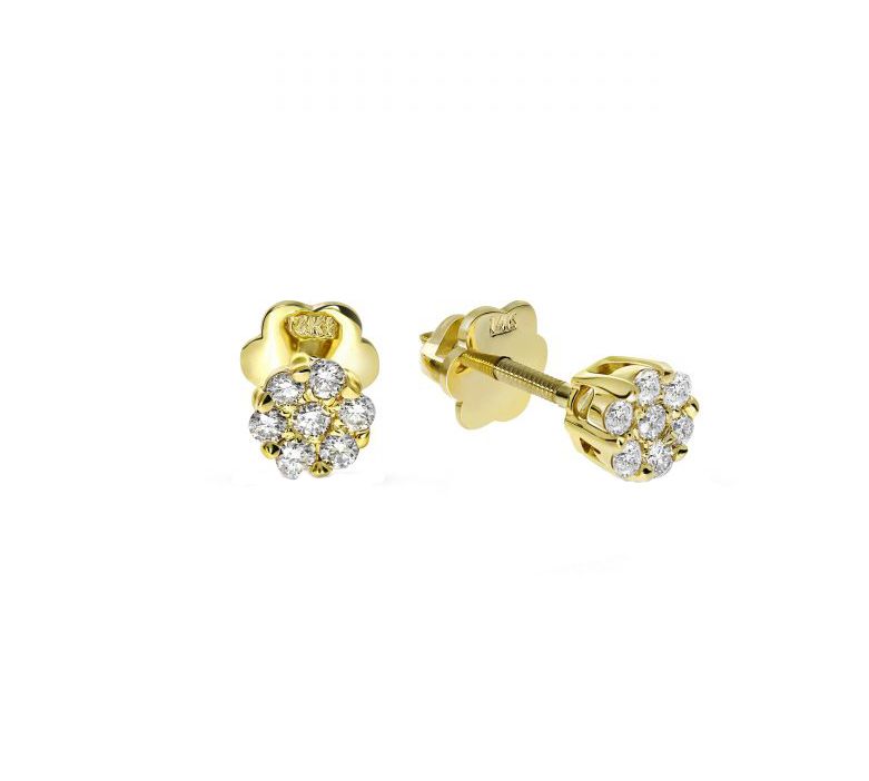 Kyra Stud Earrings [14K Gold]