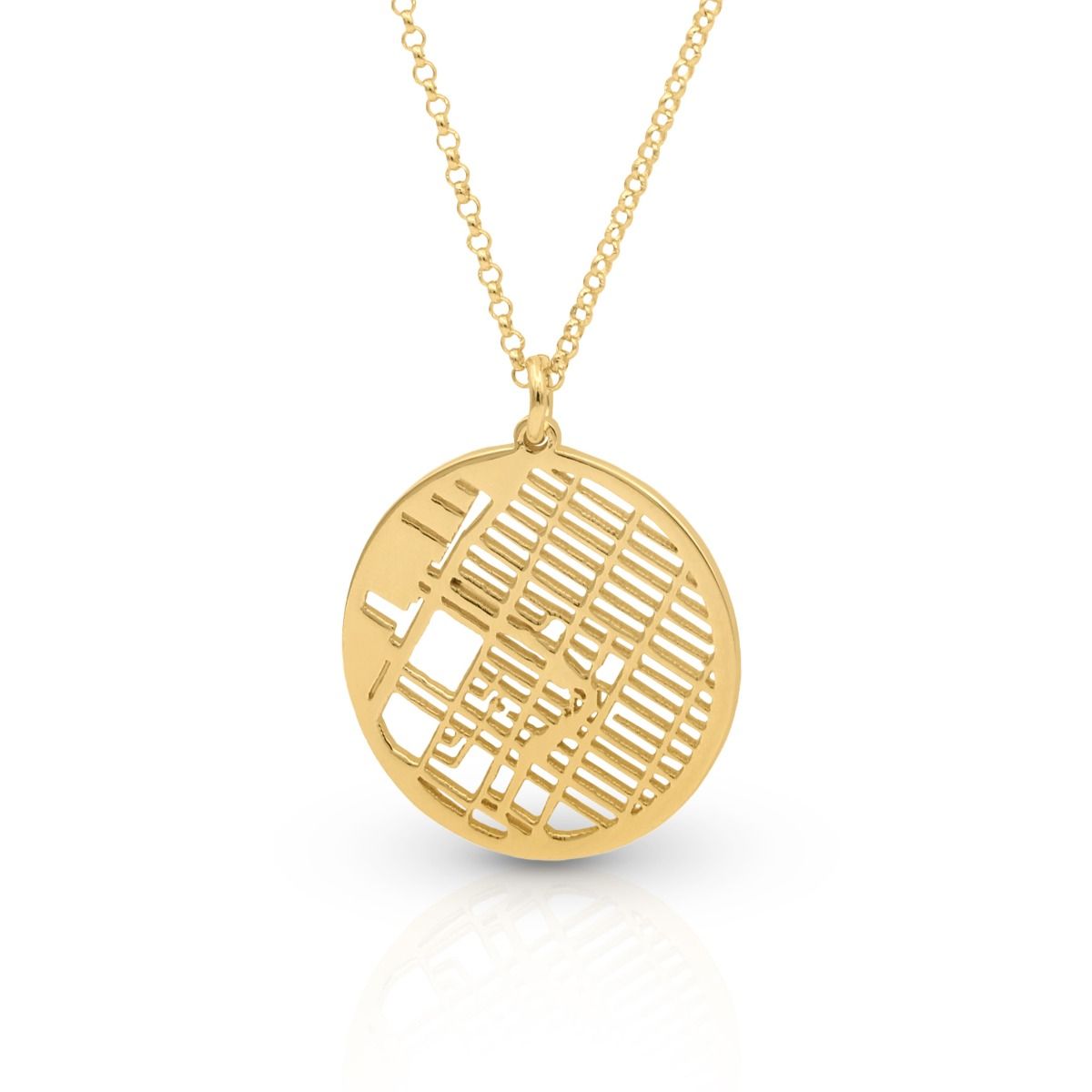 Talisa Map Necklace [14 Karat Gold]